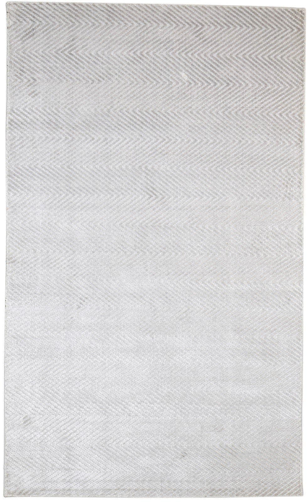 Handloom Grey Silk Rug 5' X 8' Modern Scandinavian Diamond Room Size Carpet   7864513364117