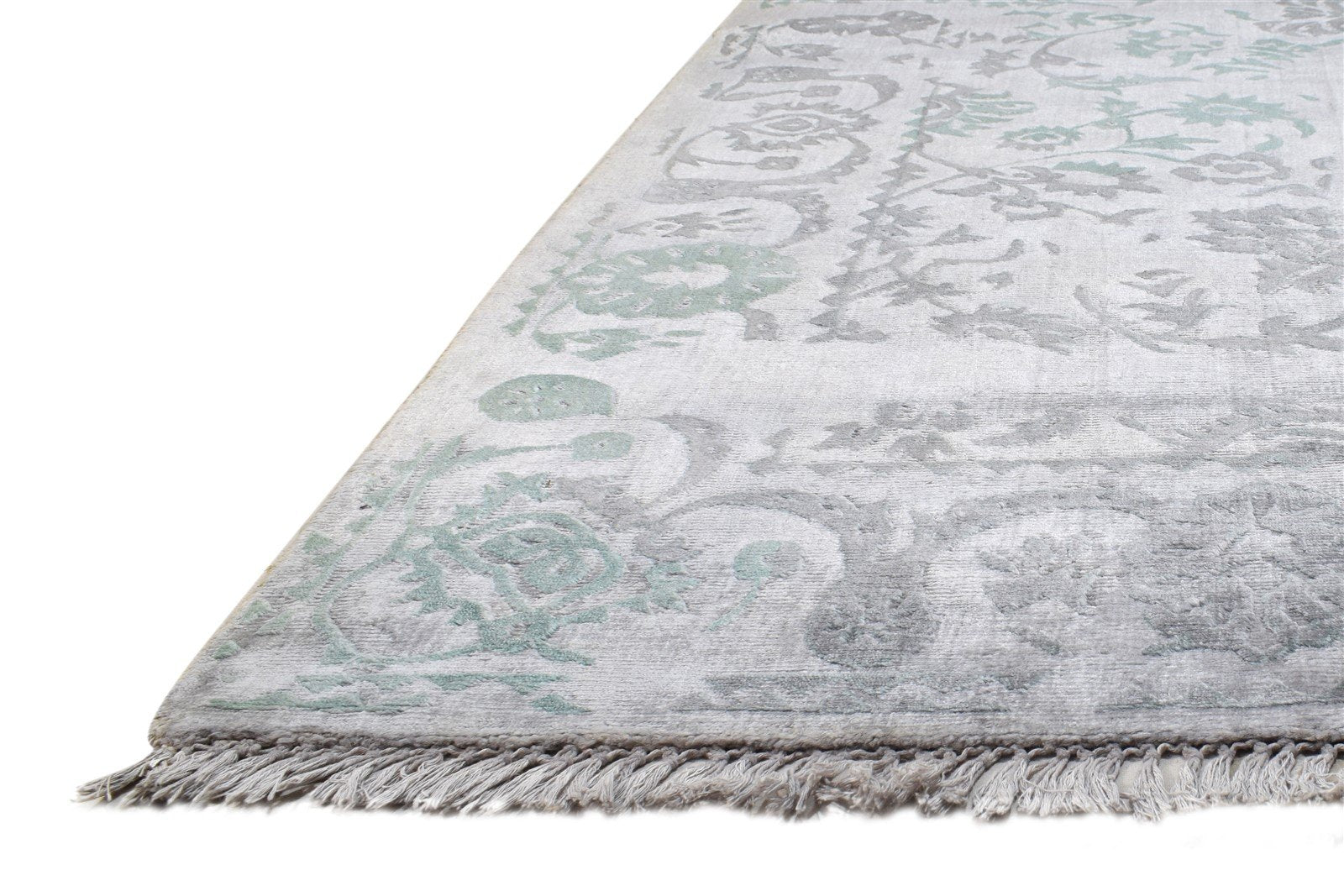 Handloom Grey Silk Rug 5' X 8' Persian Oushak Oriental Room Size Carpet   7865073926293