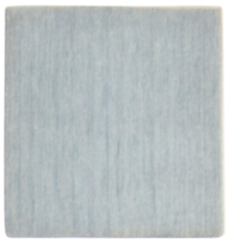 Handloom Grey Wool Rug 2' X 2' Modern Scandinavian Solid Small Carpet   7864126079125