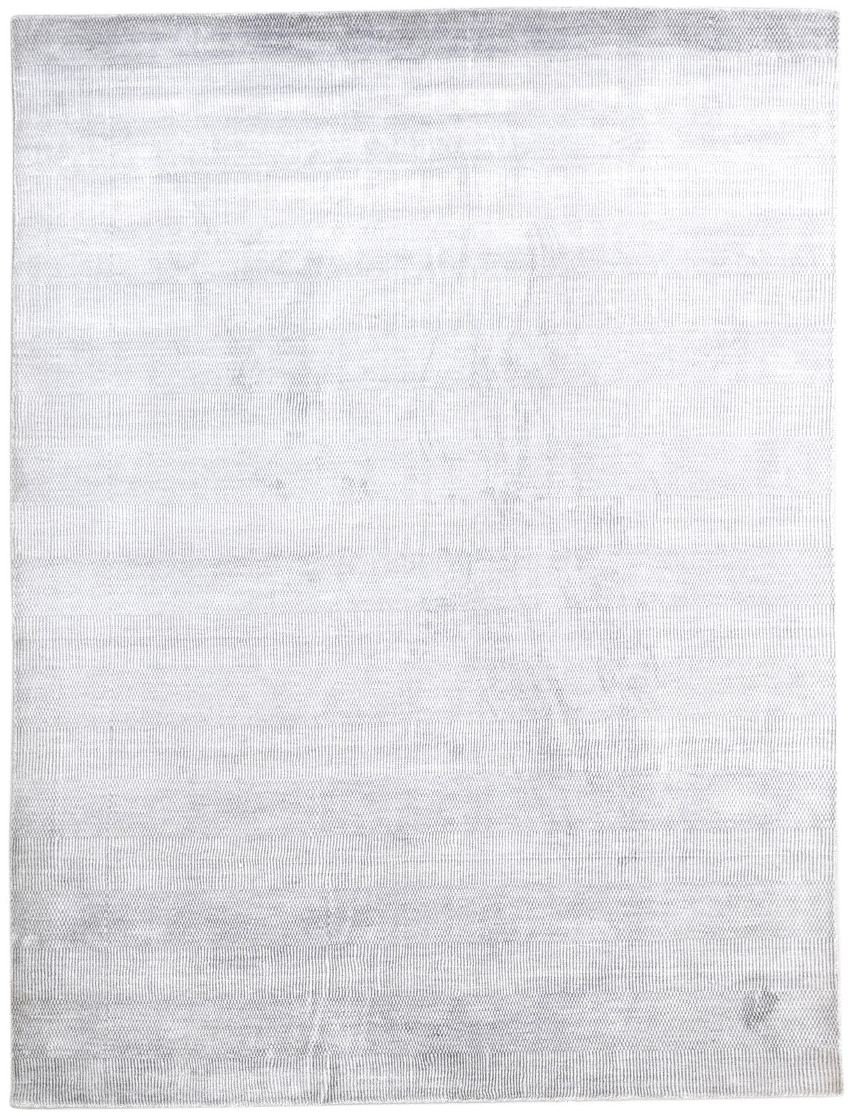 Handloom Grey Wool / Silk Rug 6X8 Modern Scandinavian Solid Room Size Carpet   7864998690965