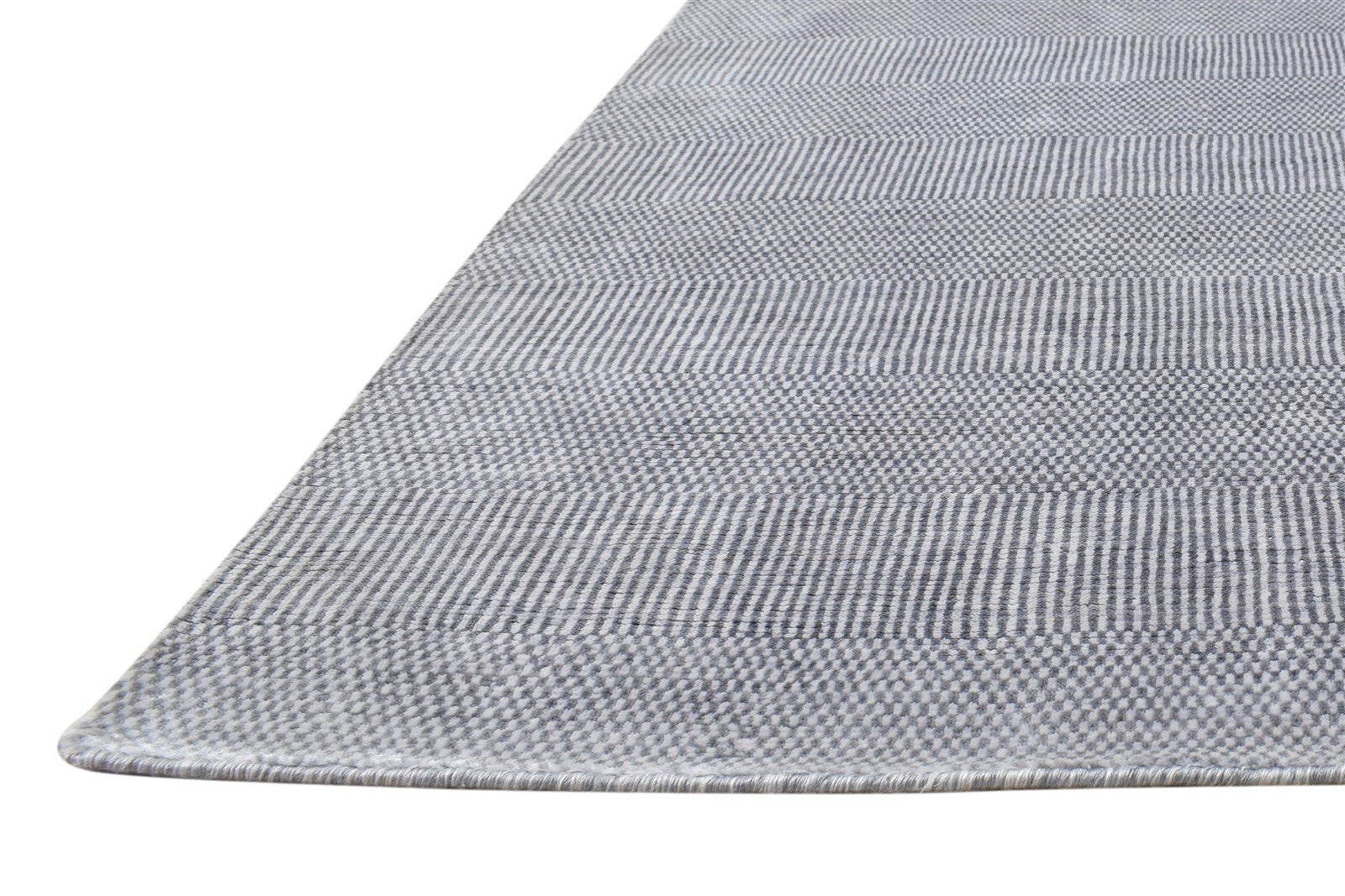 Handloom Grey Wool / Silk Rug 6X8 Modern Scandinavian Solid Room Size Carpet   7864998690965