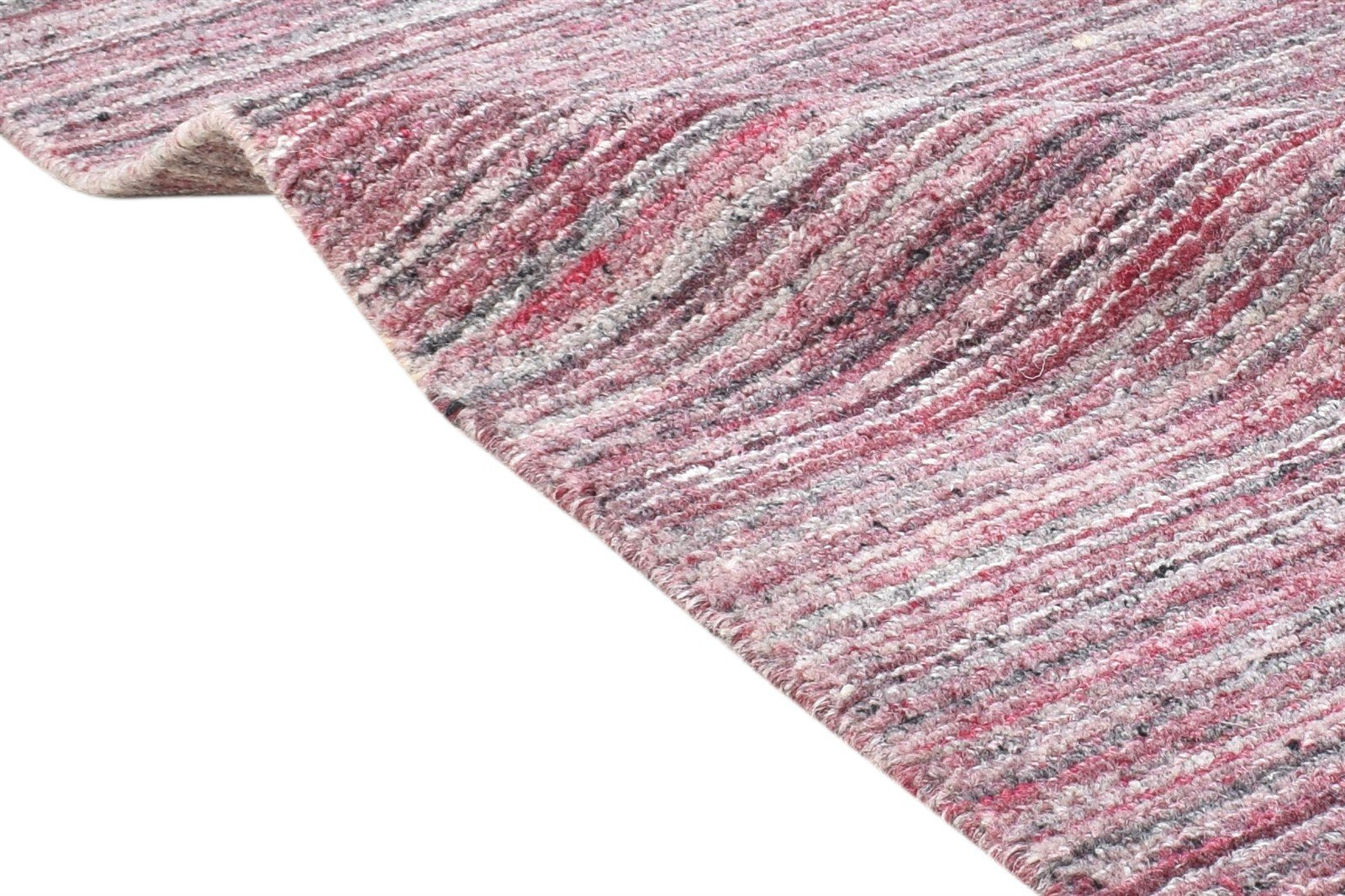 Handloom Purple Wool Rug 2' X 3' Modern Scandinavian Solid Small Carpet   7865134022805