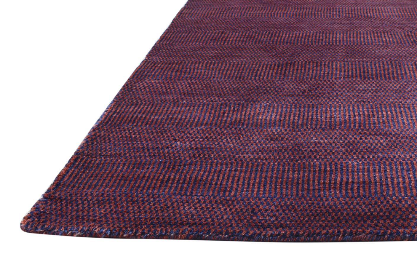 Handloom Purple Wool / Silk Rug 5' X 8' Modern Bohemian Solid Room Size Carpet   7864998232213