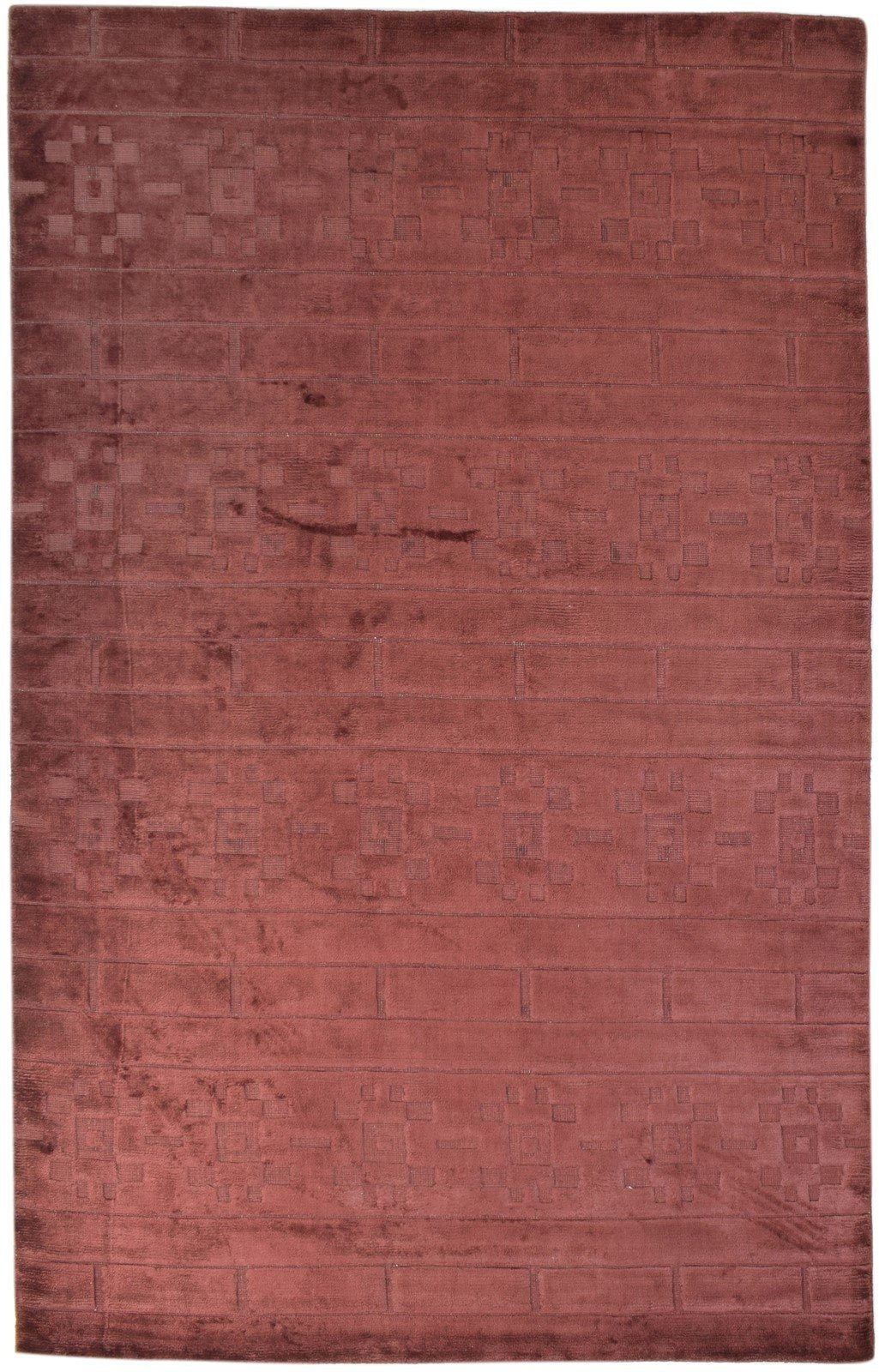 Handloom Red Silk Rug 5' X 8' Modern French Floral Room Size Carpet   7860697497749