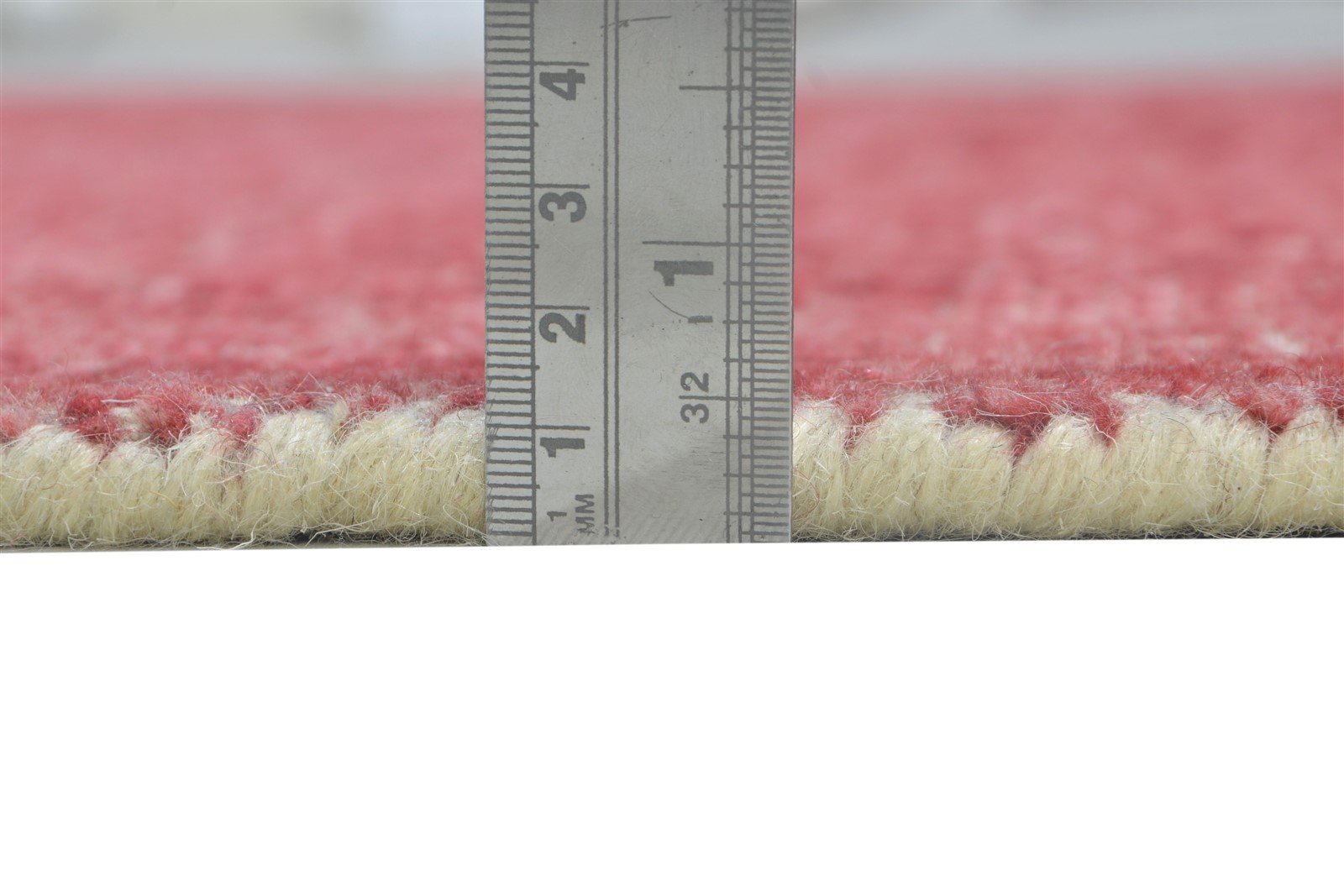 Handloom Red Wool Rug 5' X 6' Modern Scandinavian Geometric Room Size Carpet   7864153571477
