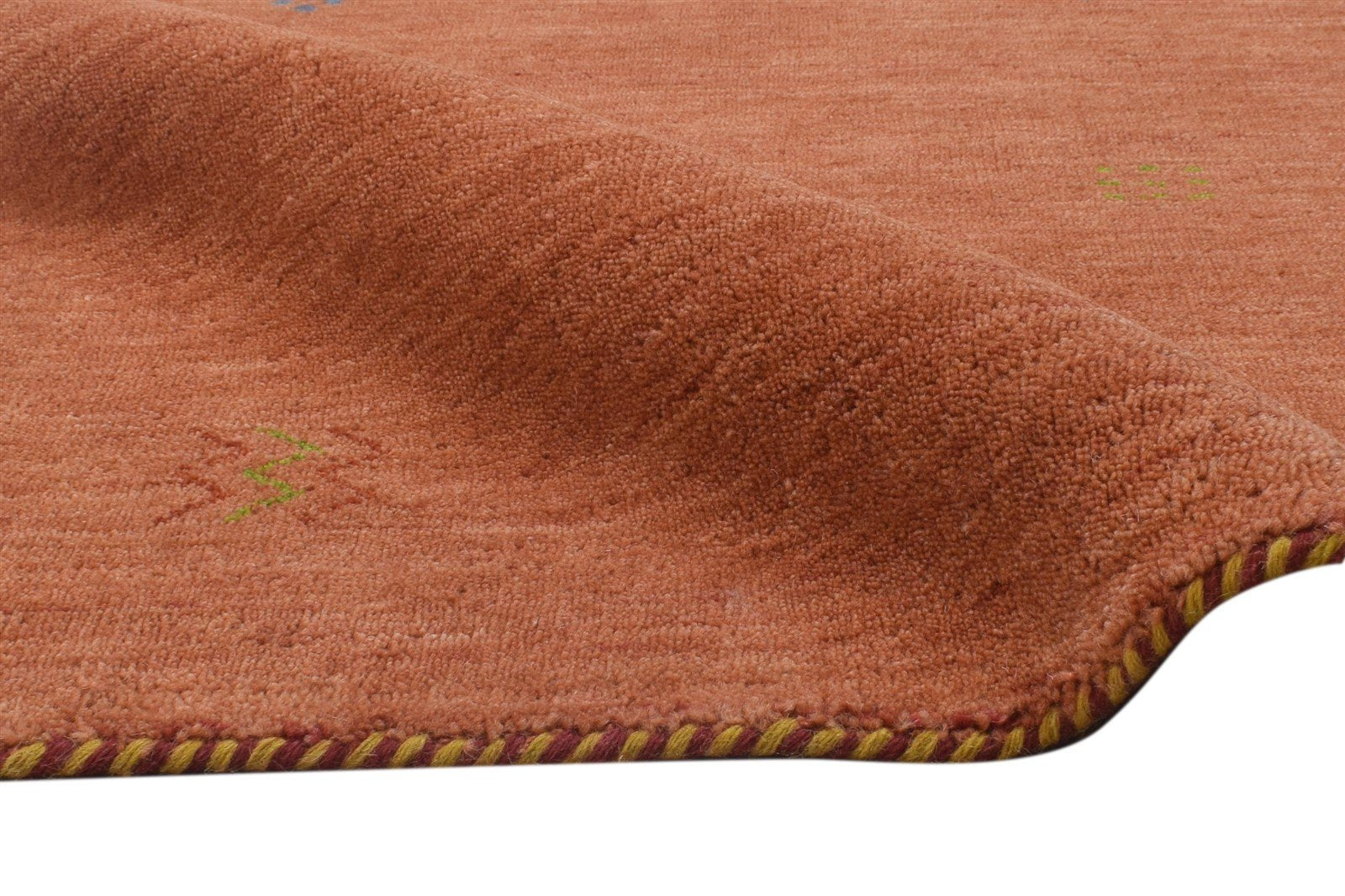 Handloom Rust Wool Rug 4' X 6' Persian Gabbeh Tribal Room Size Carpet   7864887935125