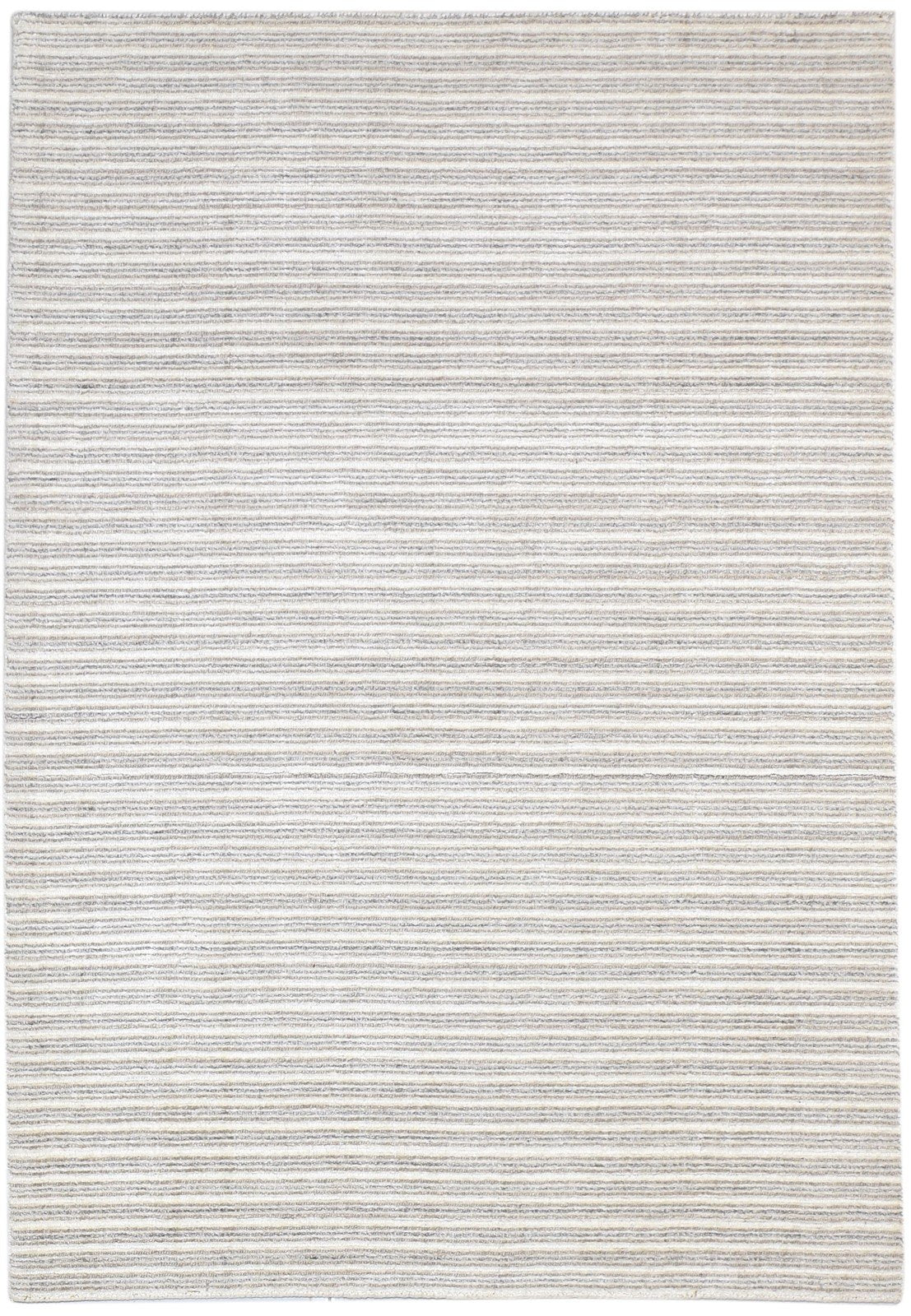 Handloom Sand Silk Rug 4' X 6' Modern Scandinavian Striped Room Size Carpet   7864512053397