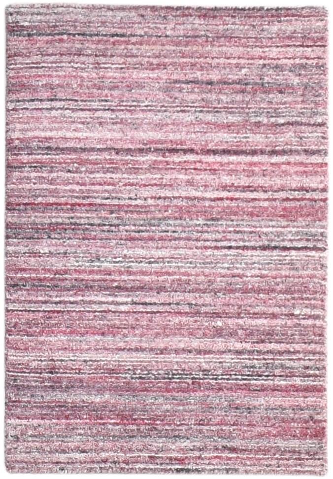 Handloom Wine Wool Rug 2' X 3' Modern Scandinavian Striped Small Carpet   7865137201301
