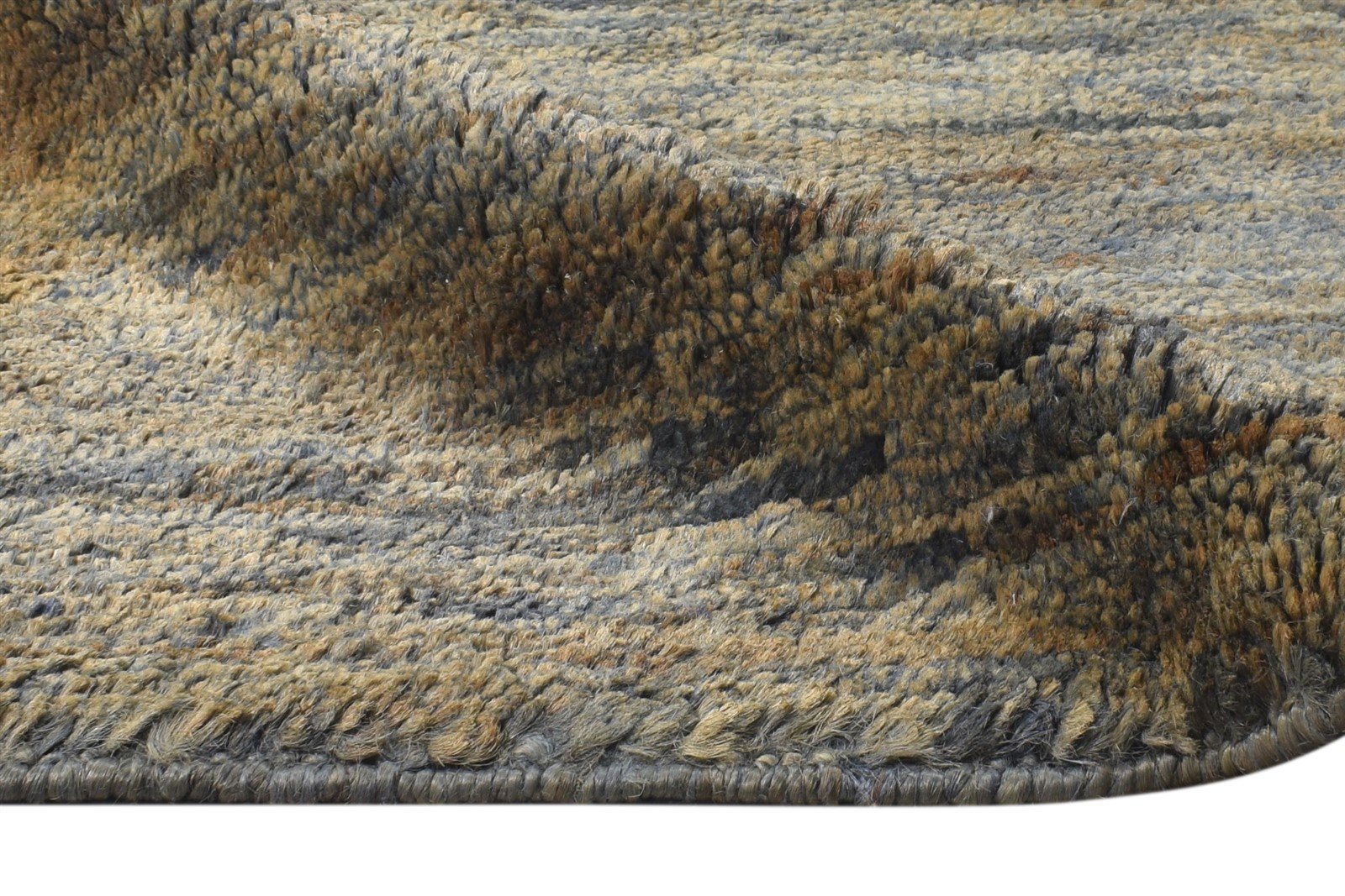 Hemp Brown Rug 2' X 3' Hand Knotted Small Carpet   7865141166229