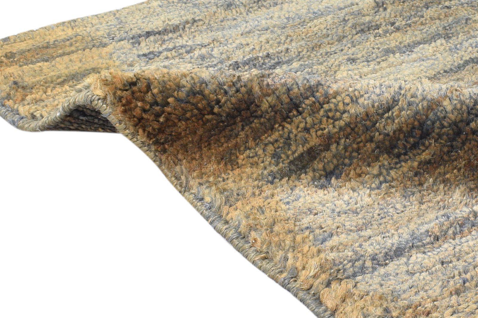 Hemp Brown Rug 2' X 3' Hand Knotted Small Carpet   7865141166229