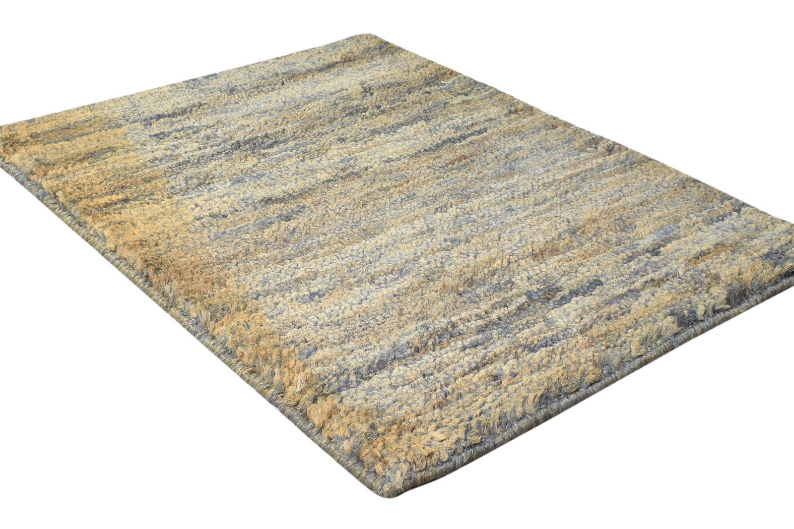 Hemp Brown Rug 2' X 3' Hand Knotted Small Carpet   7865141166229