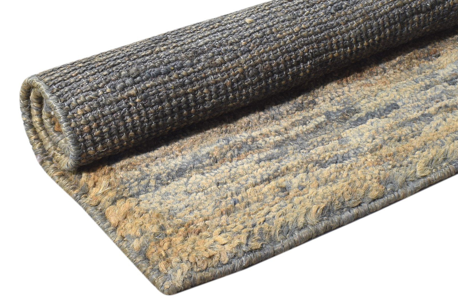 Hemp Brown Rug 2' X 3' Hand Knotted Small Carpet   7865141166229