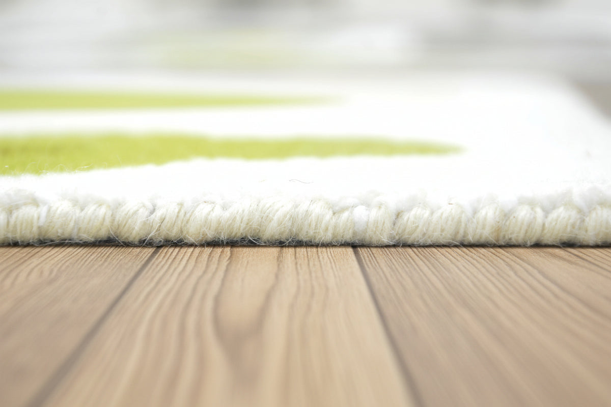 Illustrative Cityscape Handmade Off White Nursery Rug – Interactive Map Area Rug   9124912726165