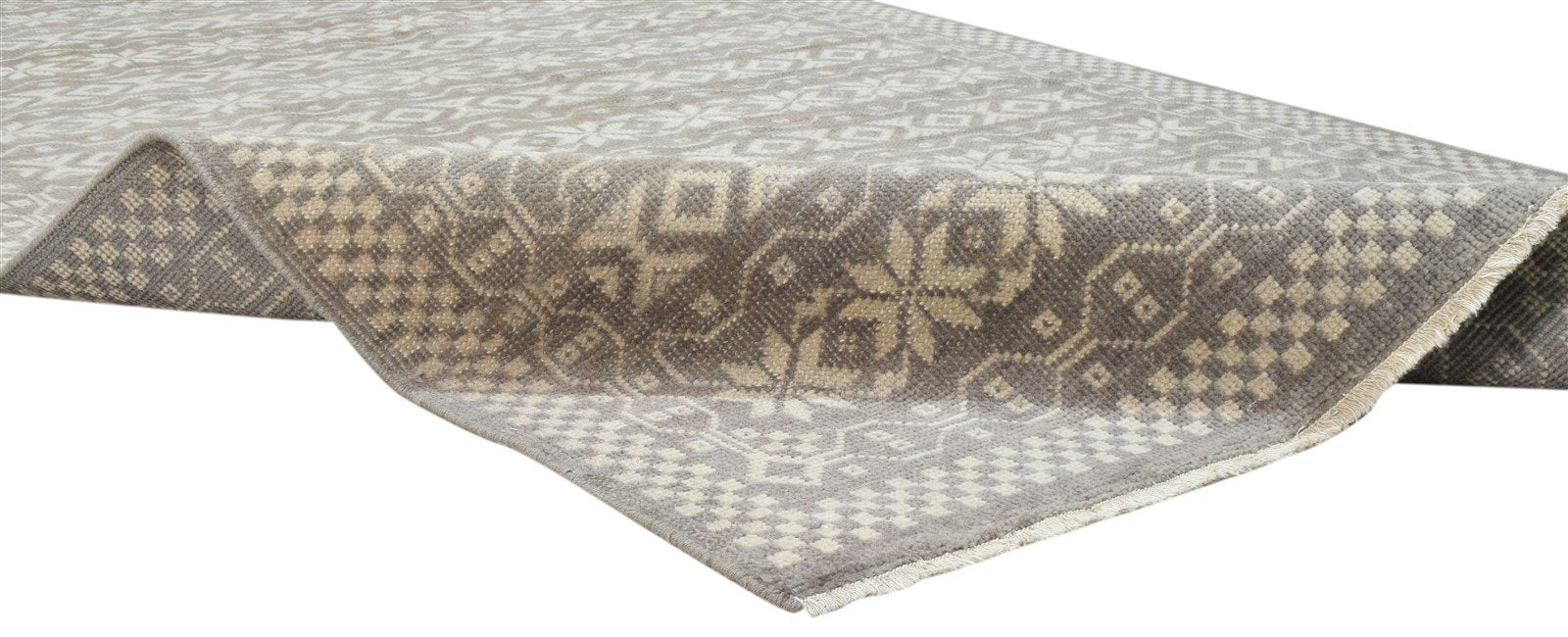 Ivette Wool Brown Rug 5' X 8' Modern Hand Knotted Scandinavian Floral   7860676722837