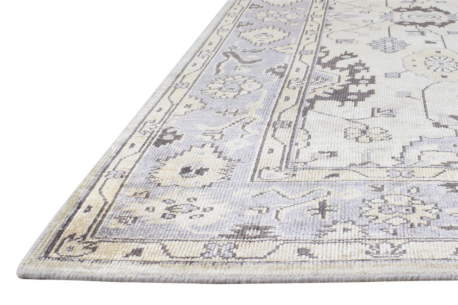 Ivory Silk Rug 6' X 8' Persian Hand Knotted Oushak Oriental Room Size Carpet   7864802476181
