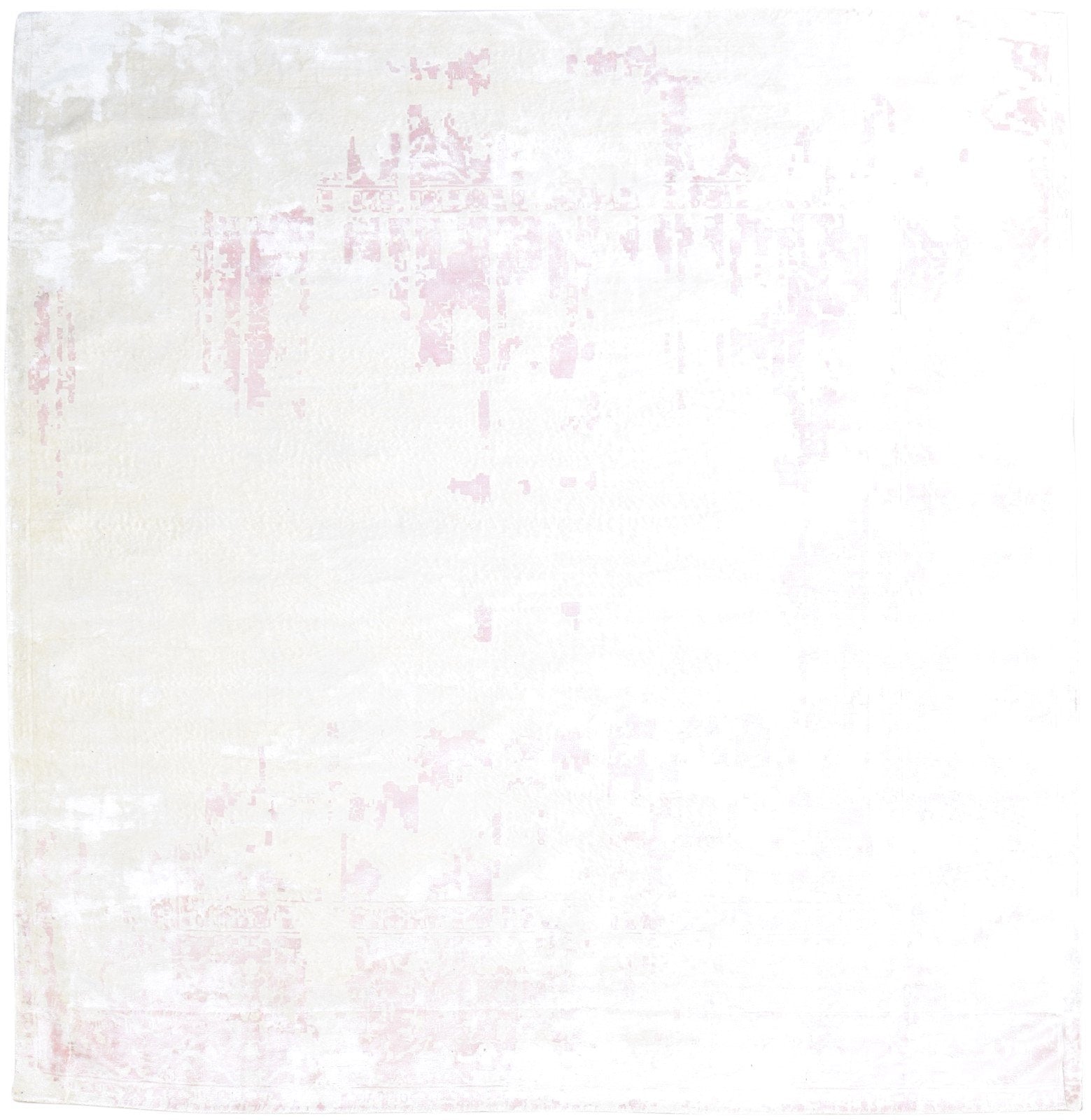 Ivory Silk Rug 8' X 9' Modern Handloom American Abstract Large Carpet   7865149194389