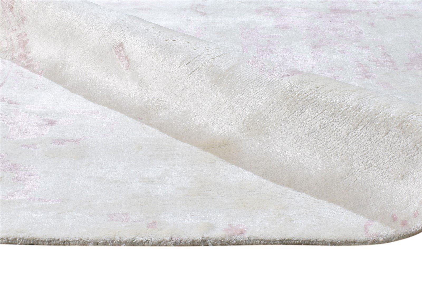 Ivory Silk Rug 8' X 9' Modern Handloom American Abstract Large Carpet   7865149194389