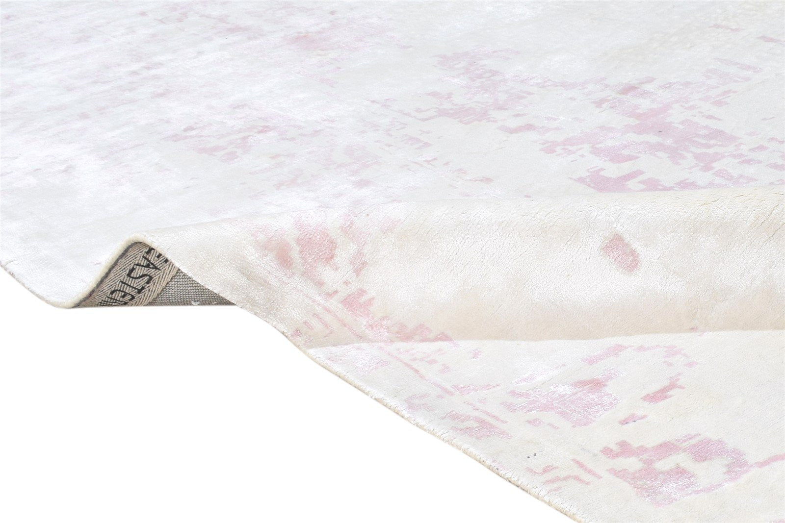 Ivory Silk Rug 8' X 9' Modern Handloom American Abstract Large Carpet   7865149194389