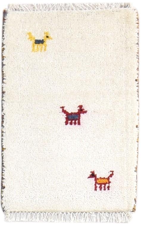 Ivory Wool Rug 1' X 2' Southwestern Hand Knotted American Tribal Small Carpet   7865060982933