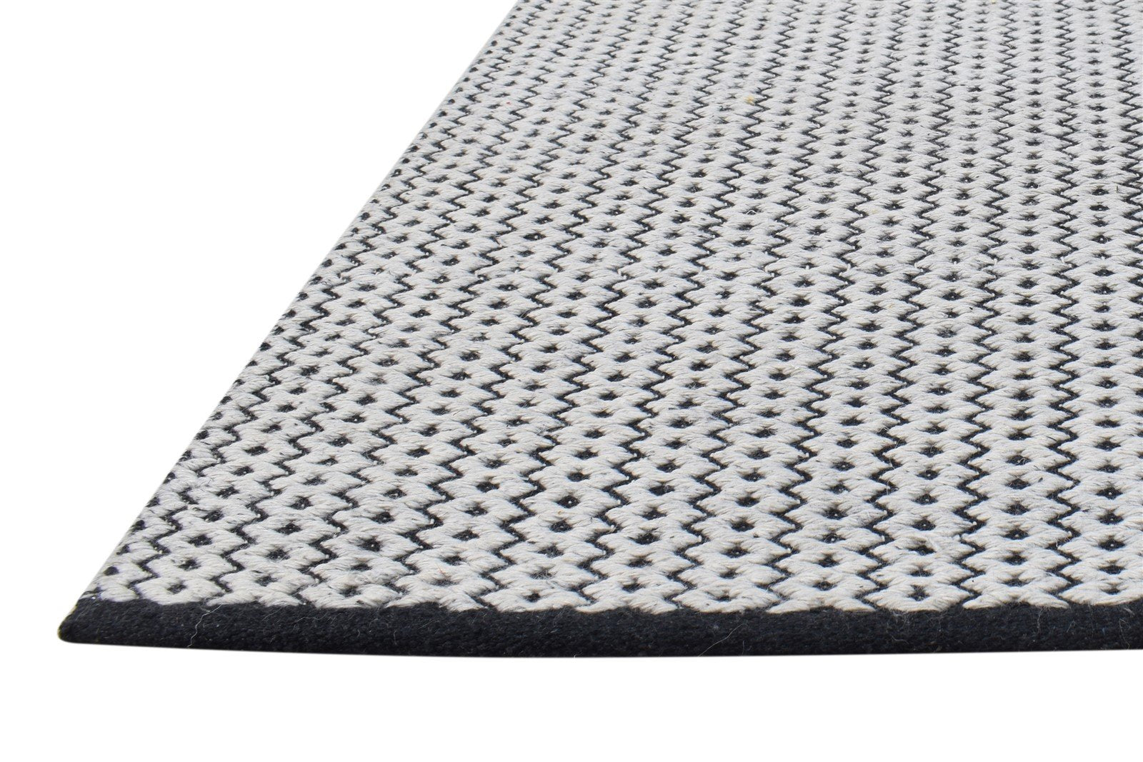 Ivory Wool Rug 5' X 8' Modern Dhurrie Scandinavian Nordic Room Size Carpet   7865041322133