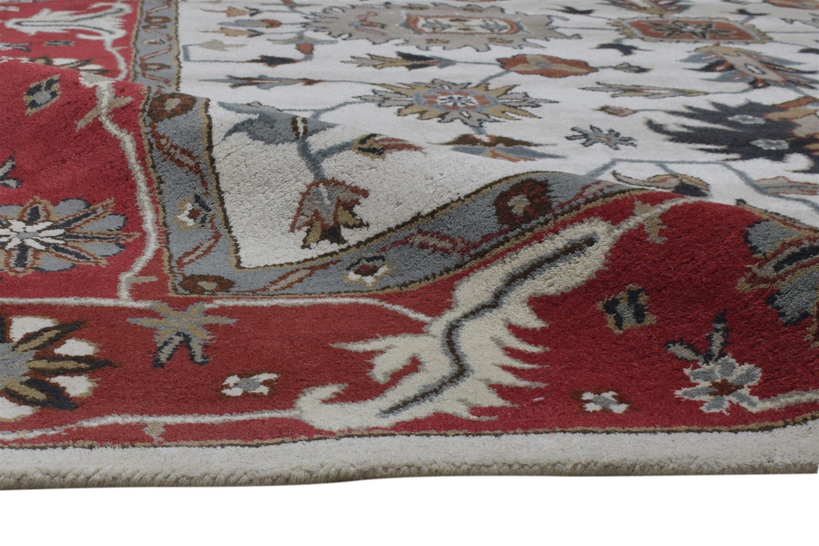 Ivory Wool Rug 8' X 10' Persian Hand Tufted Oushak Oriental Large Carpet   7864493179029