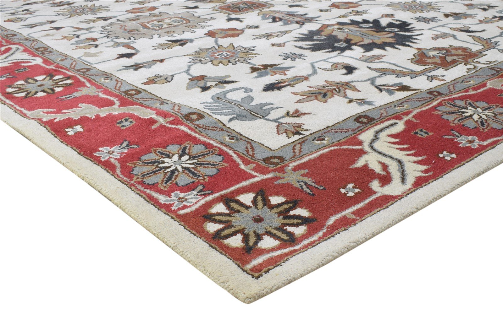Ivory Wool Rug 8' X 10' Persian Hand Tufted Oushak Oriental Large Carpet   7864493179029