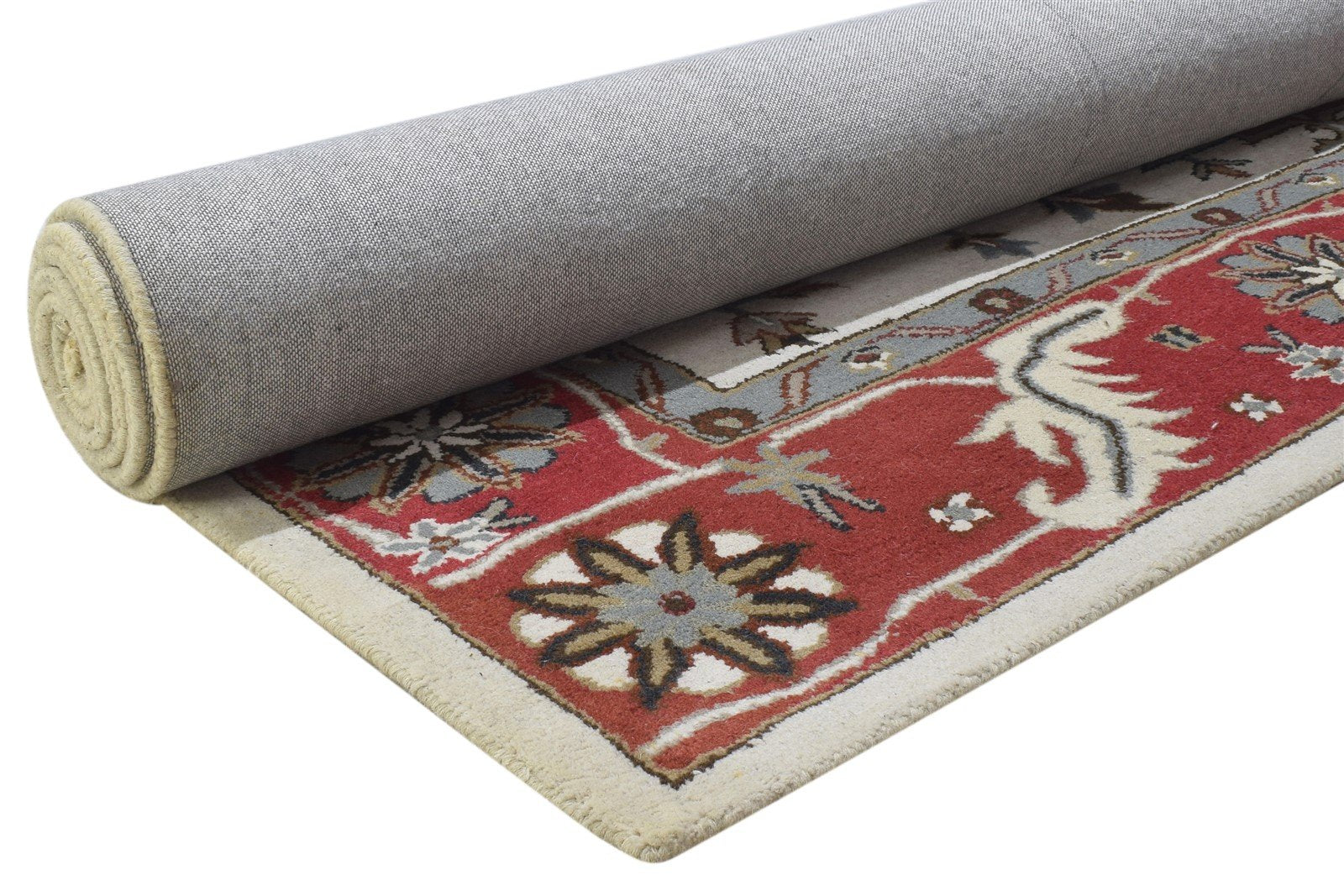Ivory Wool Rug 8' X 10' Persian Hand Tufted Oushak Oriental Large Carpet   7864493179029