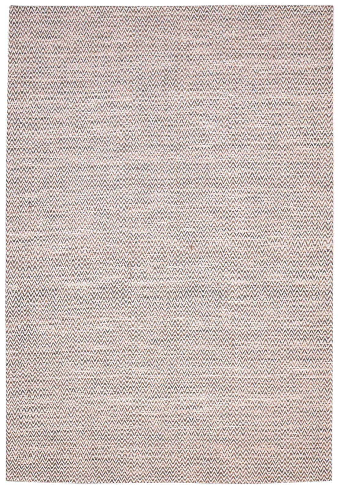 Jacquard Brown Rug 5X7 Modern Jacquard Loom Scandinavian Chevron Room Size   7864477941909