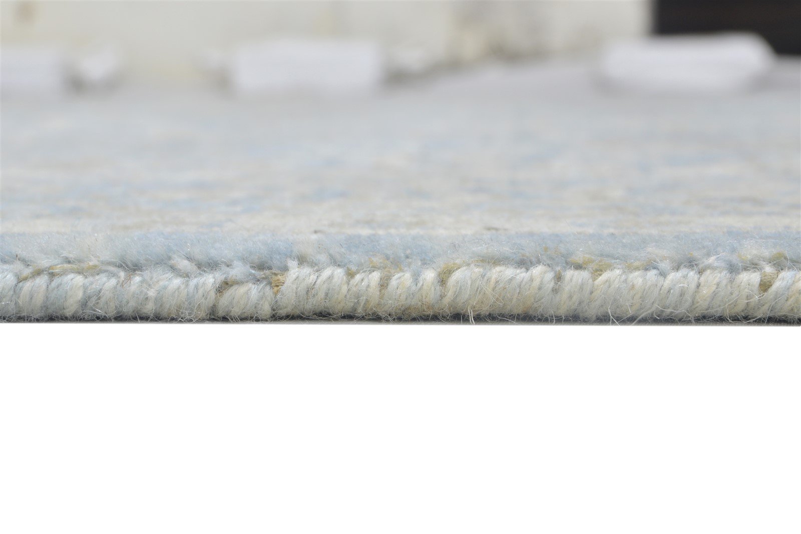 Jacquard Loom Blue Wool Silk Rug 5X8 Modern Oushak Oriental Room Size Carpet   7864144855189