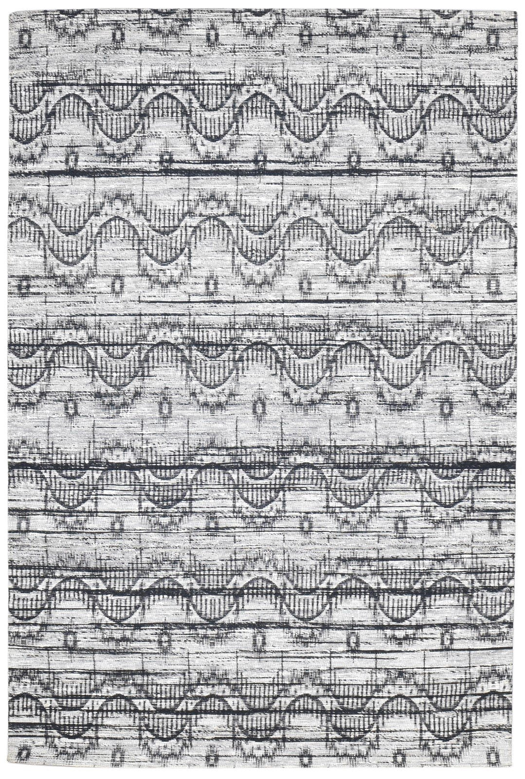 Jacquard Loom Grey Jute Rug 5X8 Modern Scandinavian Abstract Room Size Carpet   7864477188245