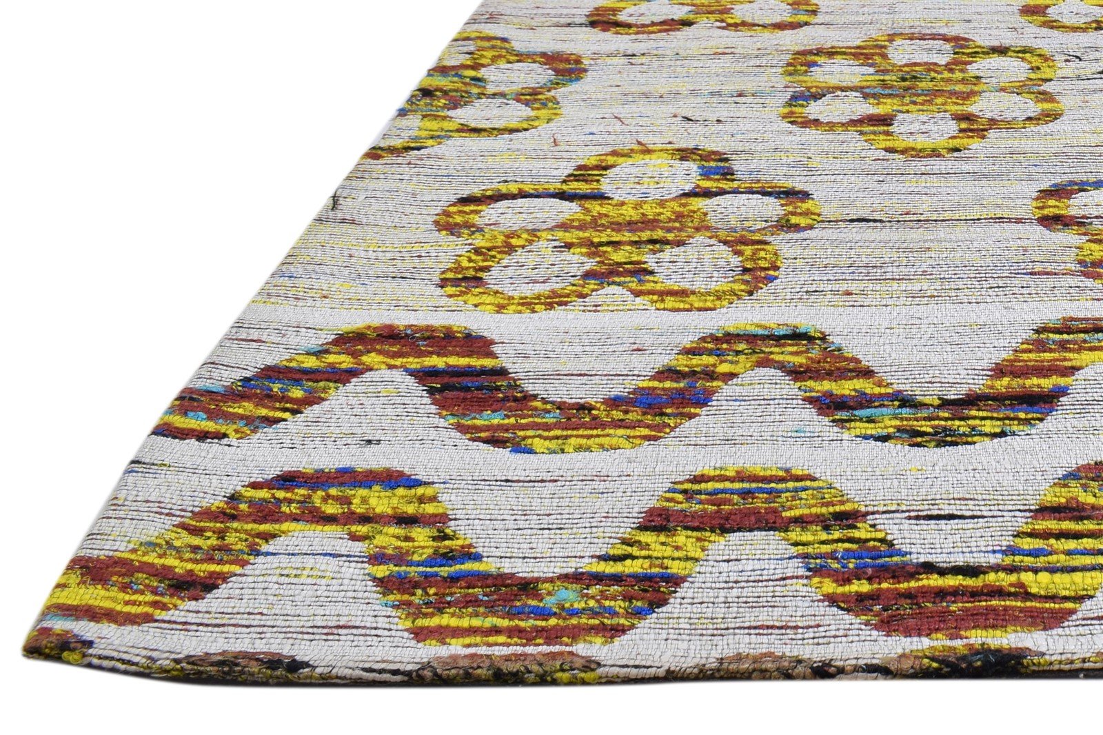 Jacquard Loom Grey Silk Rug 5' X 8' Modern Scandinavian Floral Room Size Carpet   7860700872853