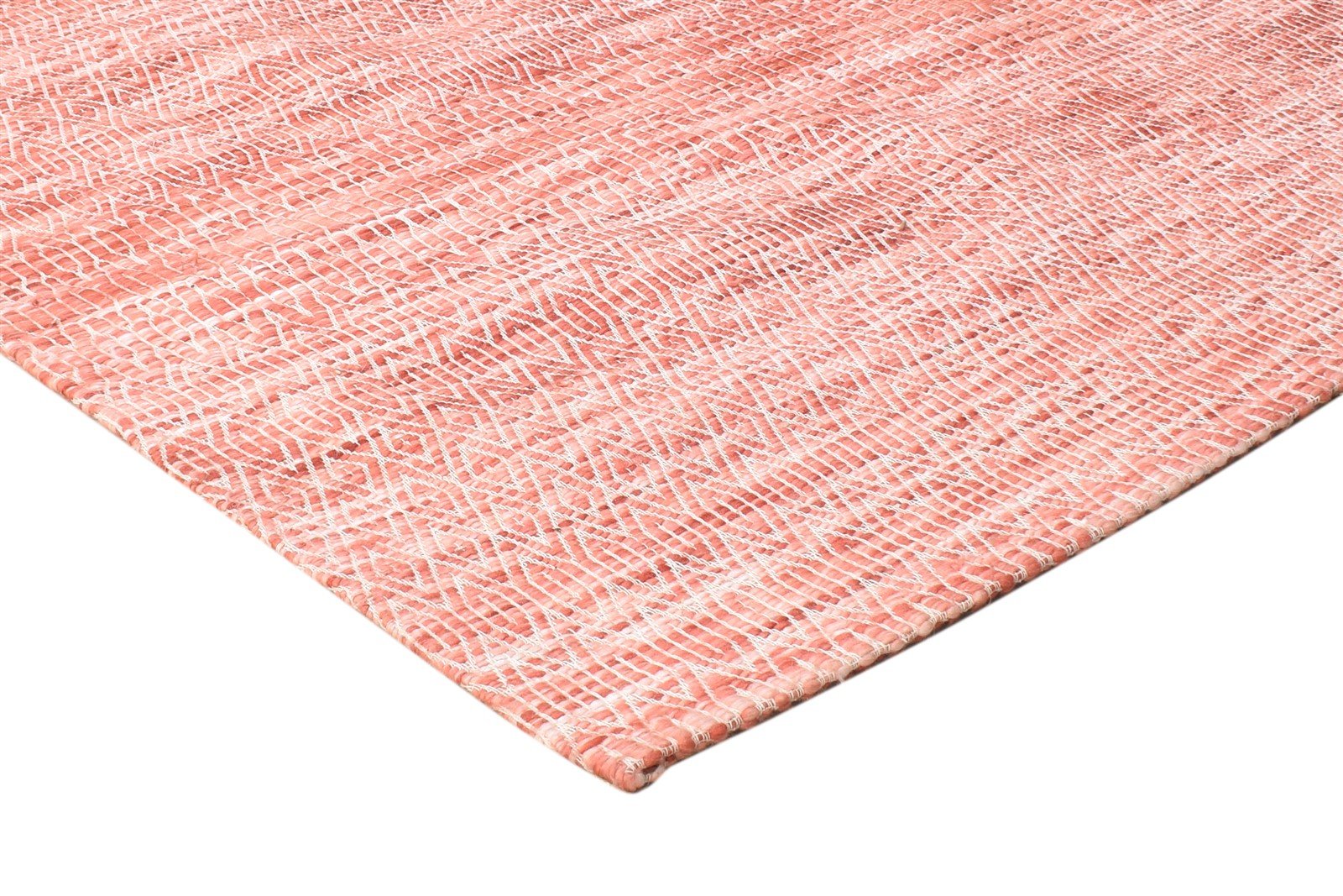 Elfreda Jacquard Loom Red Wool Rug 5' X 7' Modern Bohemian Solid   7864465916053