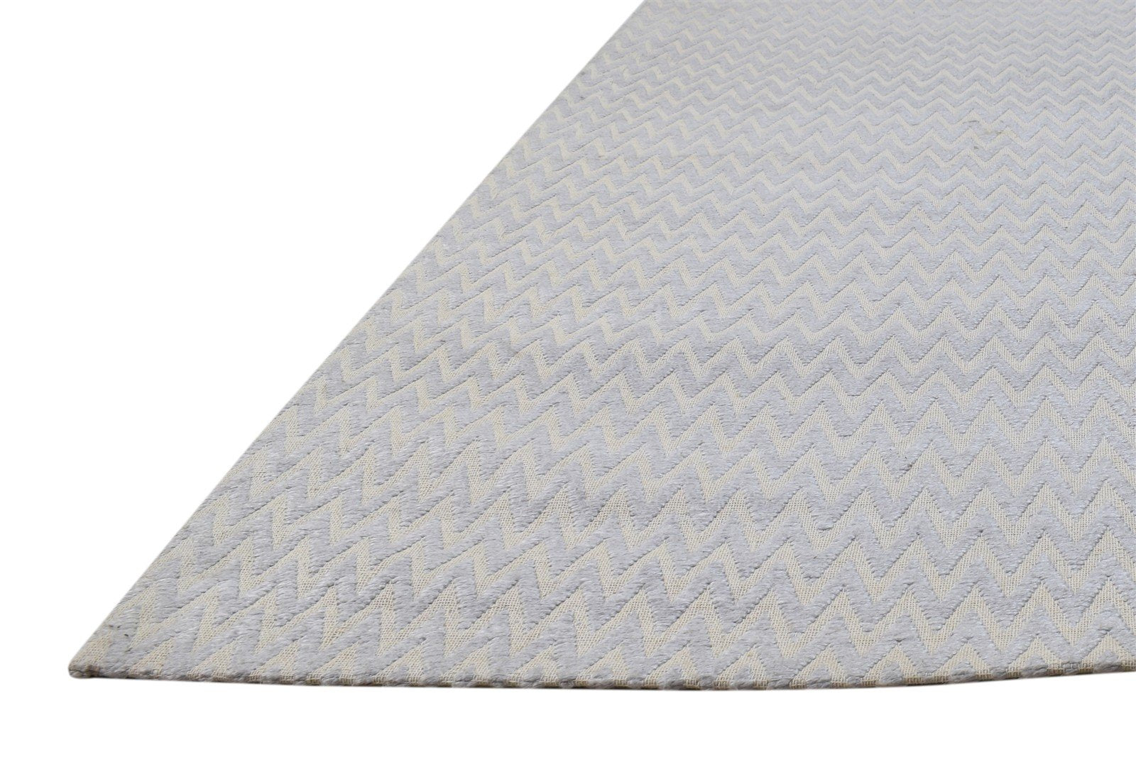 Merrielle Jacquard Silver Rug 5X7 Modern Jacquard Loom Scandinavian Chevron   7864464179349