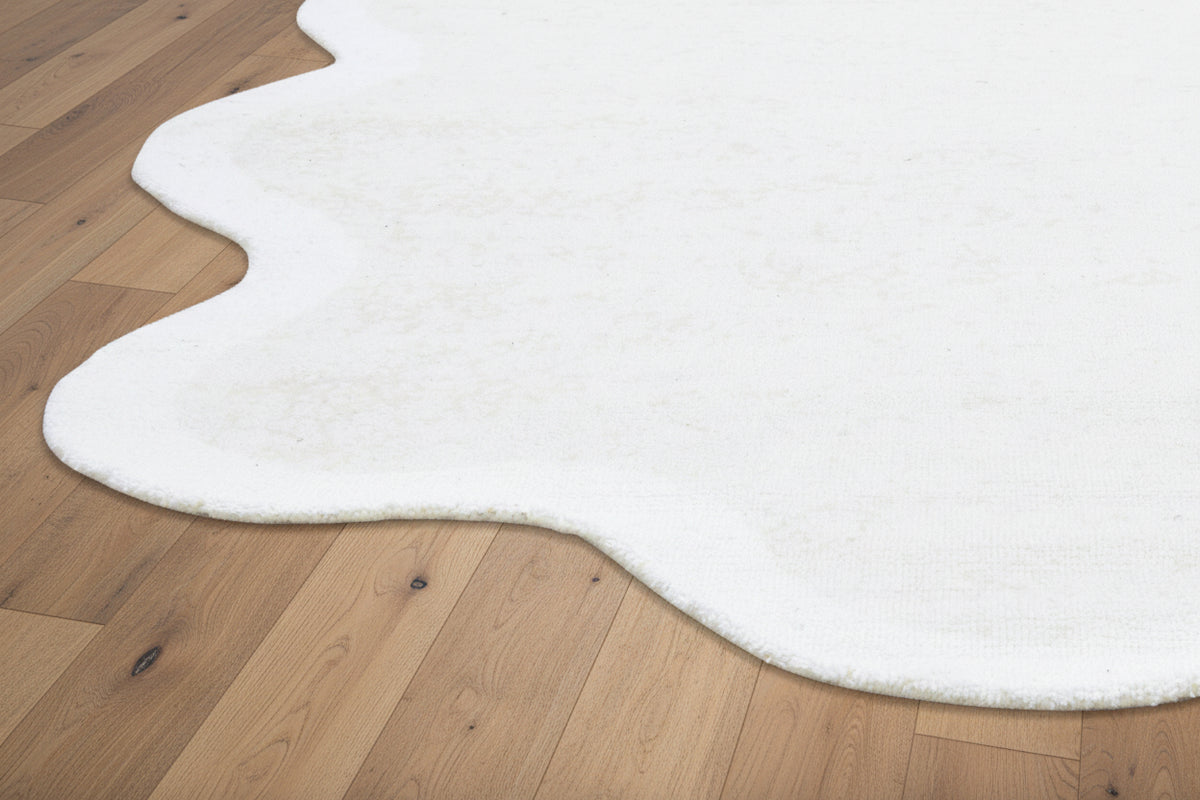 Joie Cloud Handmade White Kids Area Rug – Playroom Soft Nursery Rug   9126192087189