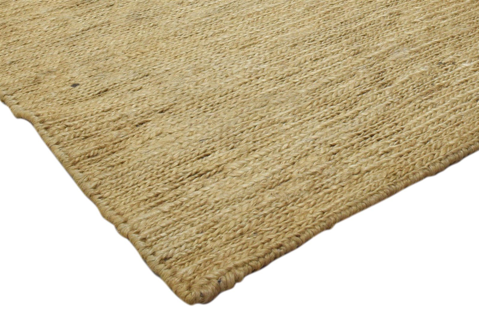 Jute Beige Rug 2' X 3' Modern Hand Knotted Scandinavian Solid Small Carpet   7860702445717