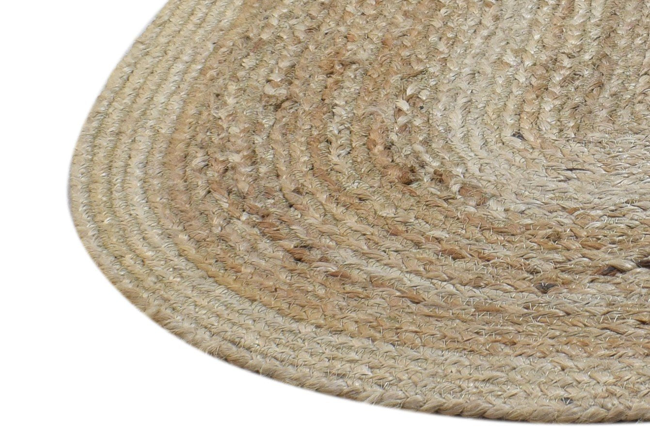 Jute Beige Rug 2' X 3' Modern Hand Woven Scandinavian Solid Small Carpet   7864133124245