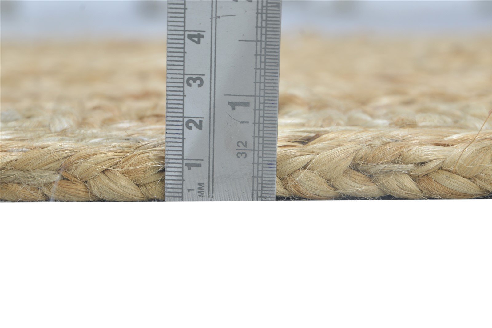 Jute Beige Rug 3' X 9' Modern Hand Woven Scandinavian Solid Room Size Runner   7864311709845
