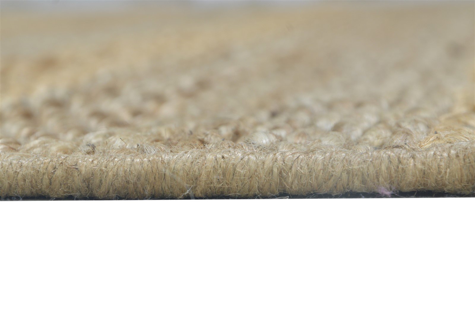 Jute Beige Rug 7' X 8' Modern Hand Woven Scandinavian Striped Large Carpet   7864170676373