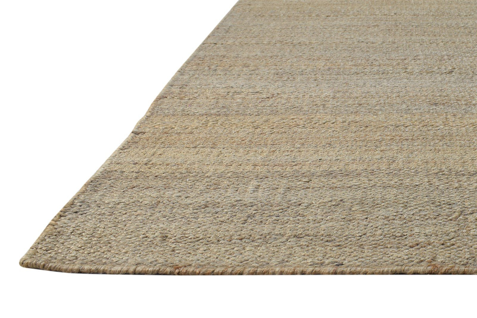 Jute Beige Rug 8' X 10' Modern Hand Woven Scandinavian Solid Large Carpet   7864779014293