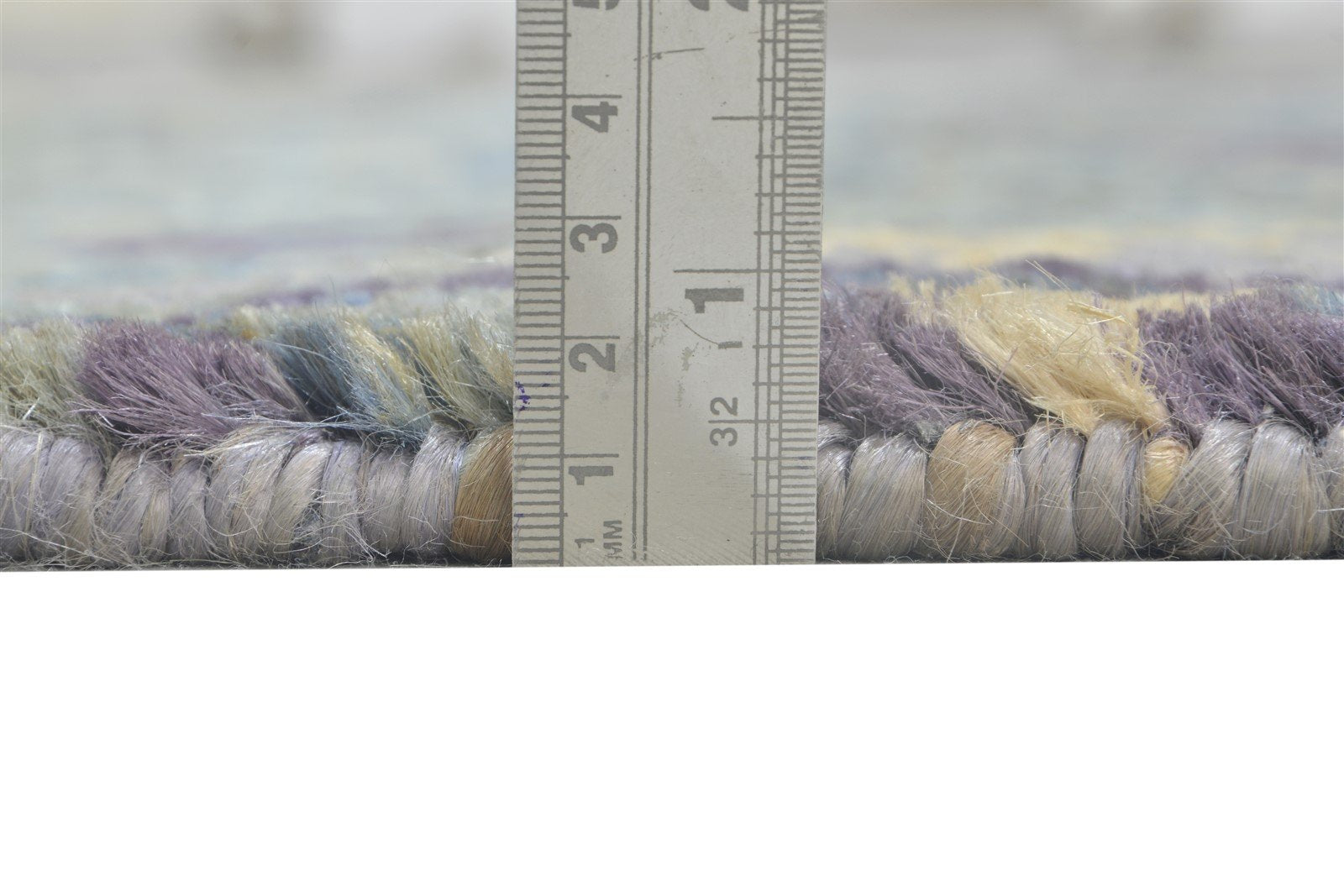 Jute Blue Rug 5X8 Persian Hand Knotted Heriz-Indian Oriental Room Size Carpet   7864238375061