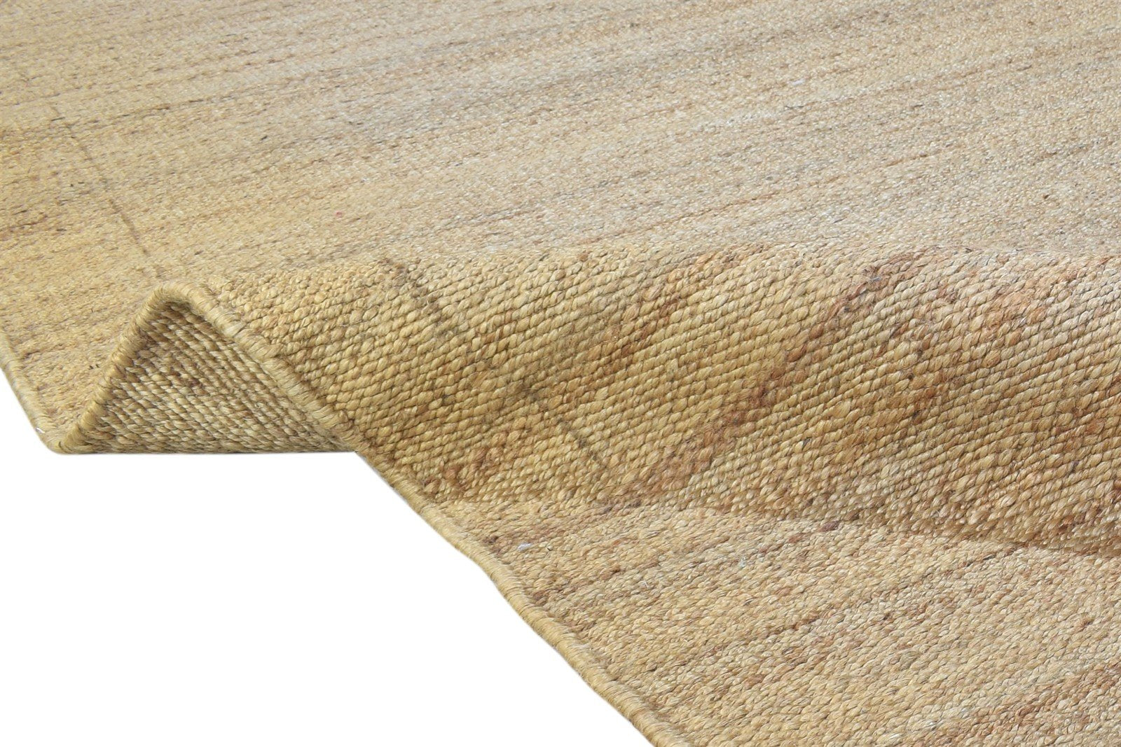 Jute Brown Rug 9' X 12' Modern Hand Woven Scandinavian Solid Extra Large Carpet   7864935284885