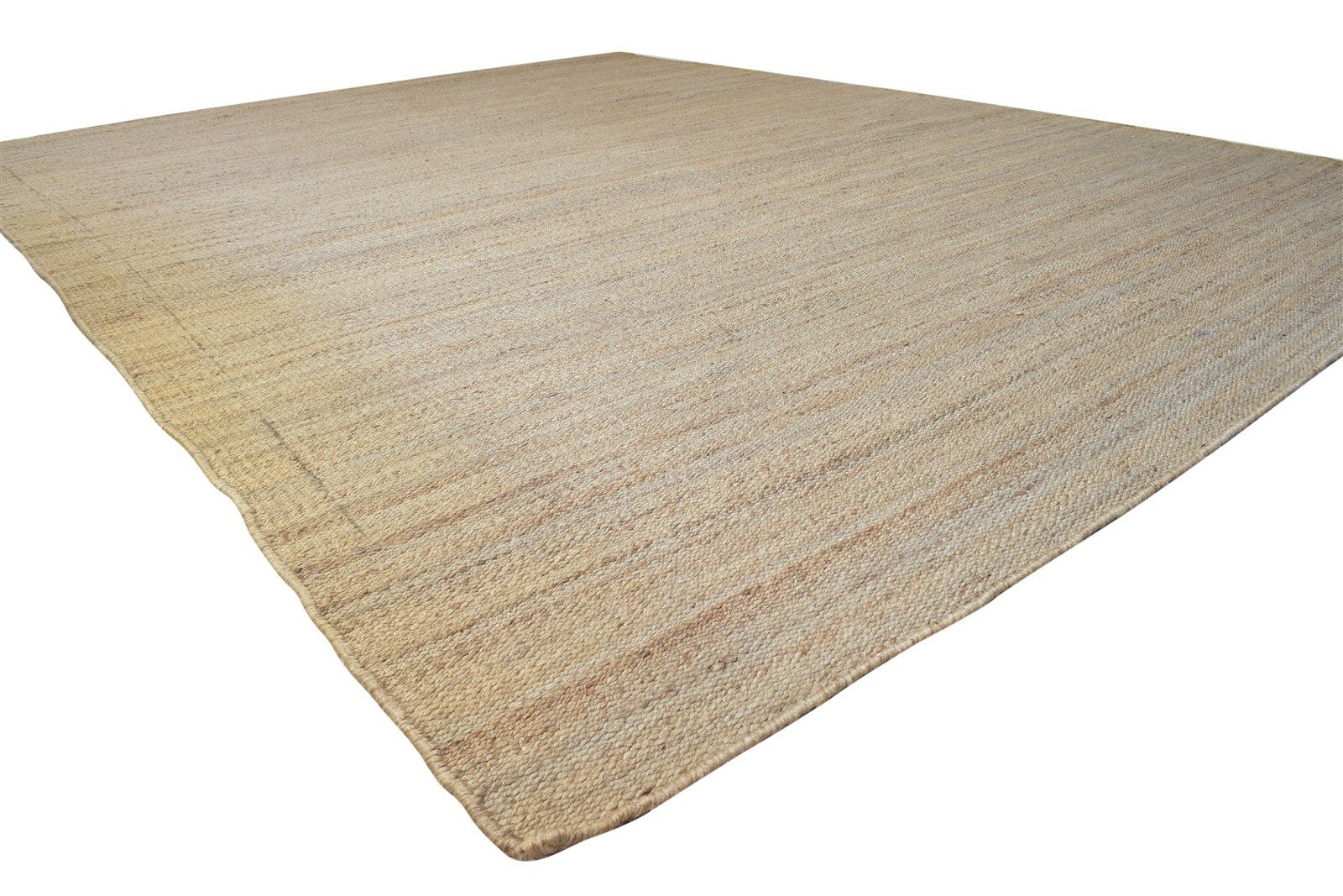 Jute Brown Rug 9' X 12' Modern Hand Woven Scandinavian Solid Extra Large Carpet   7864935284885