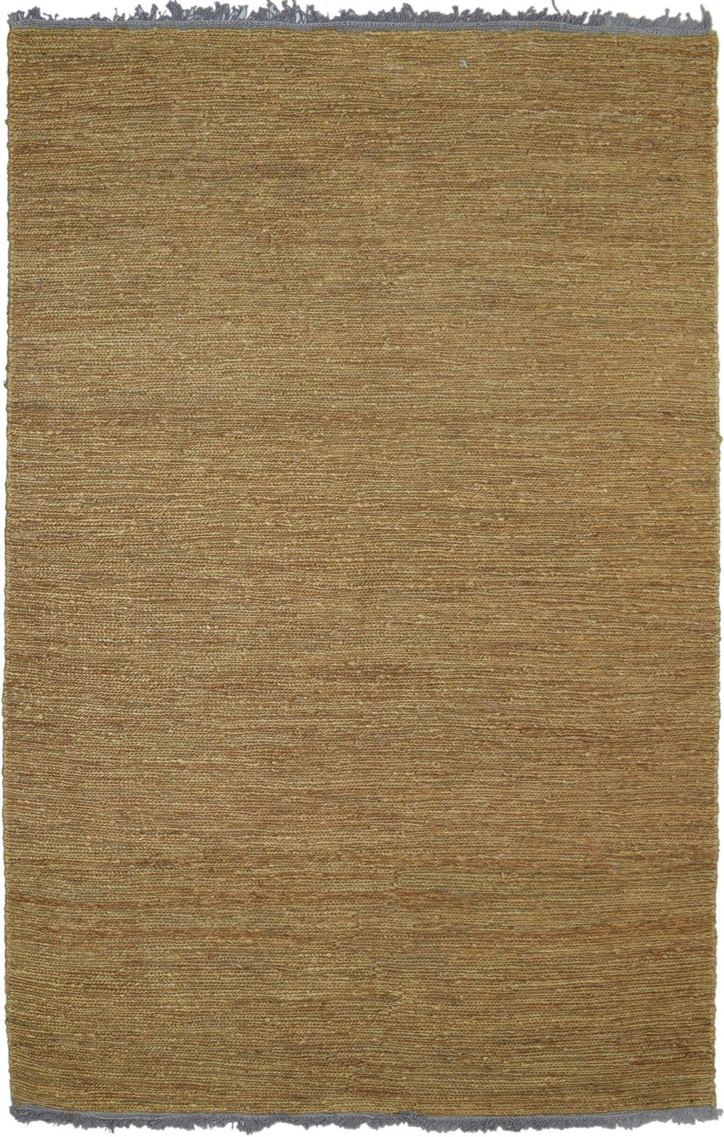 Jute Gold Rug 5' X 8' Modern Hand Knotted Scandinavian Solid Room Size Carpet   7860699234453