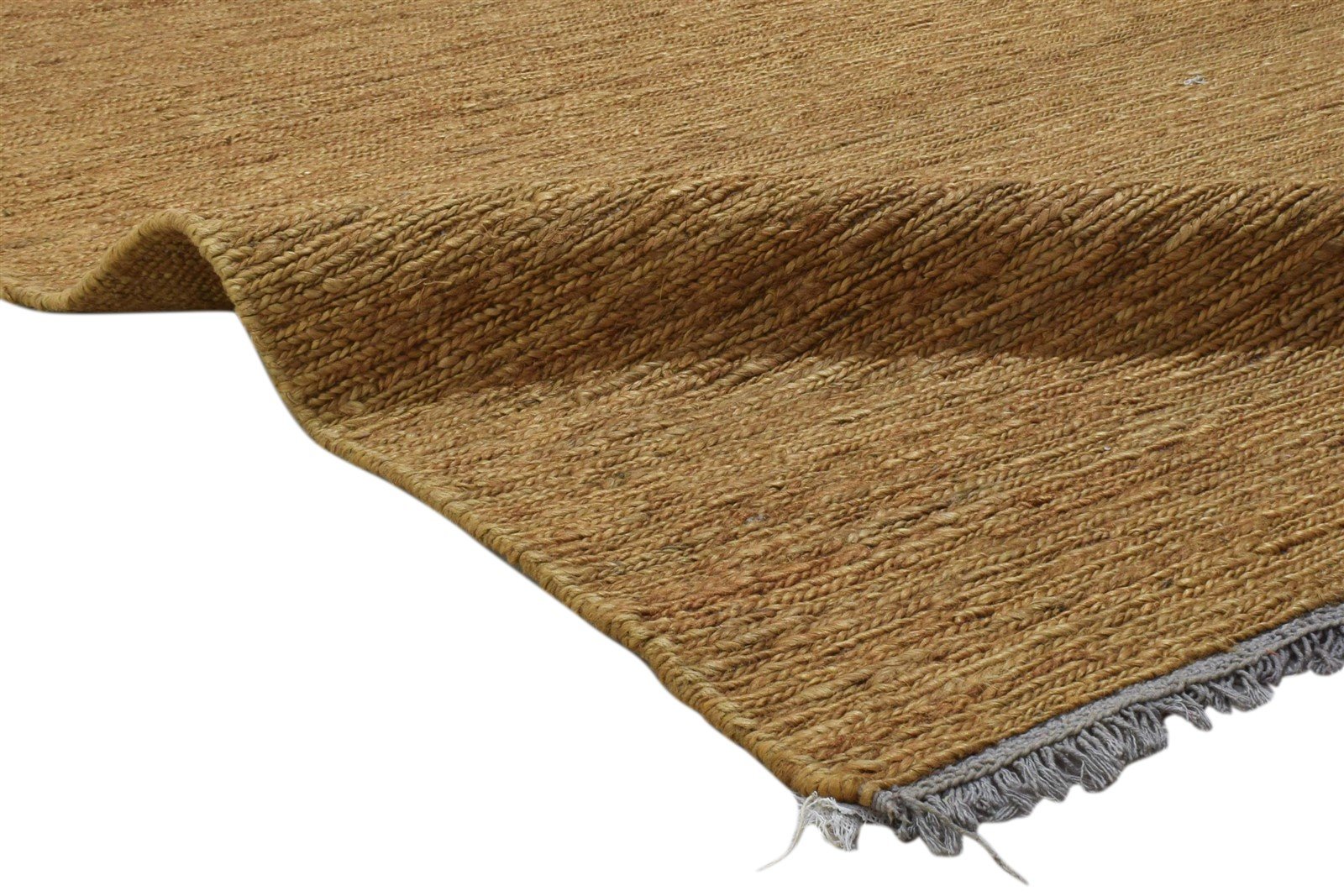 Jute Gold Rug 5' X 8' Modern Hand Knotted Scandinavian Solid Room Size Carpet   7860699234453