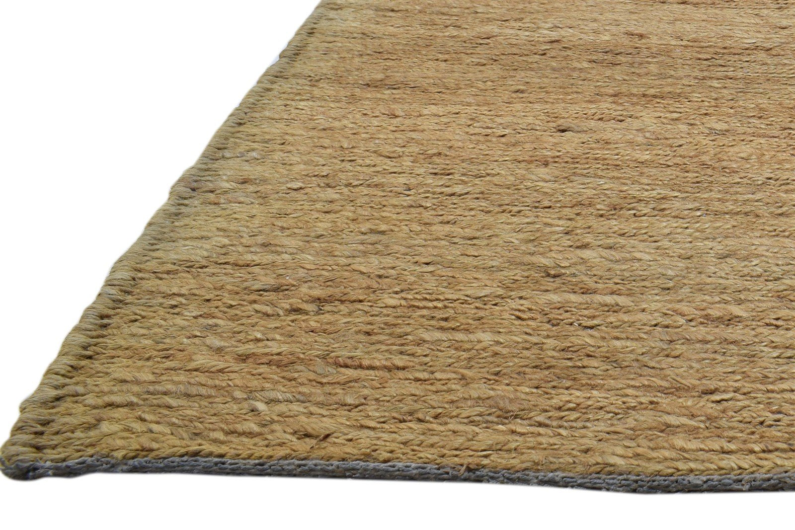 Jute Gold Rug 5' X 8' Modern Hand Knotted Scandinavian Solid Room Size Carpet   7860699660437