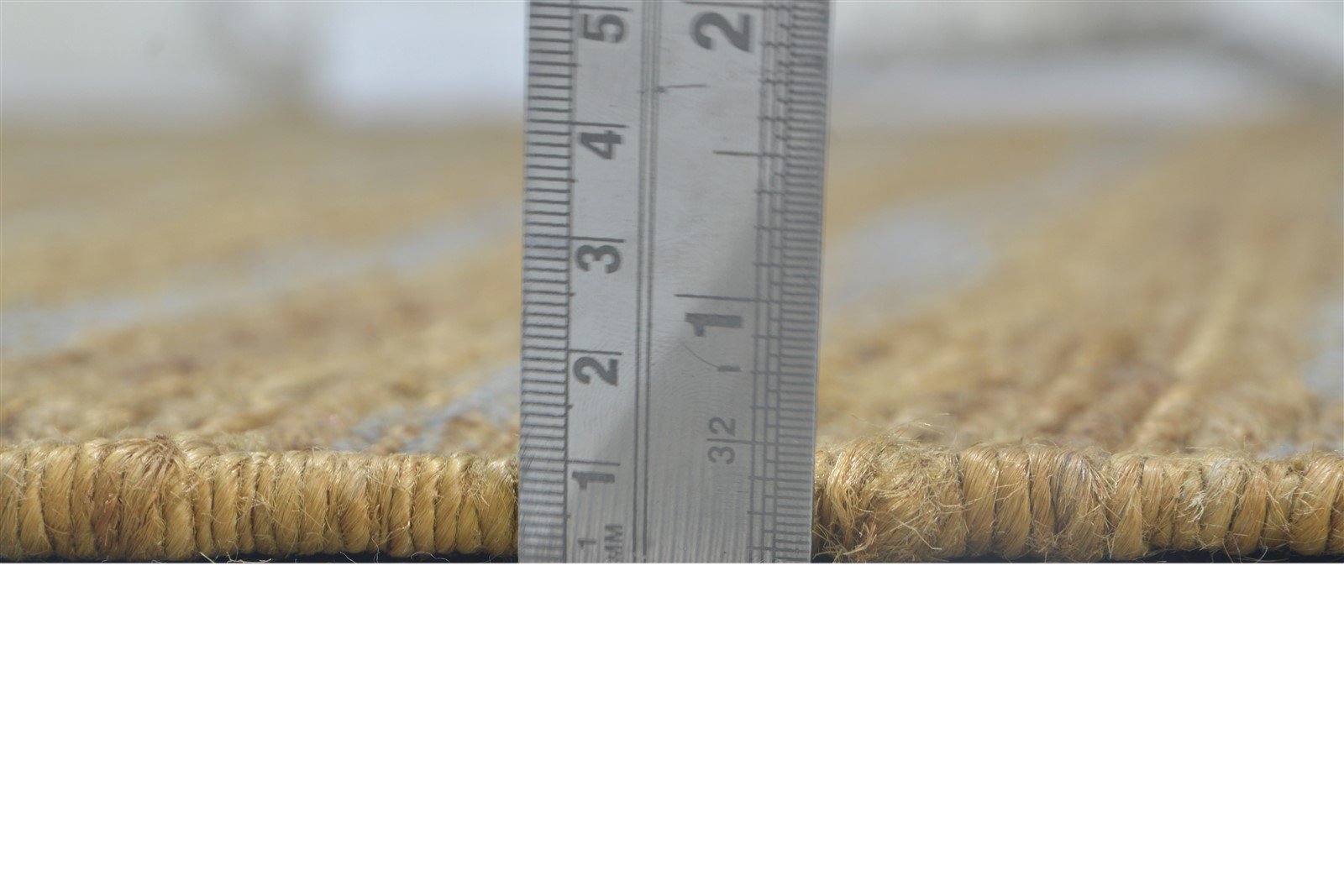 Jute Gold Rug 8' X 10' Modern Hand Woven Scandinavian Striped Large Carpet   7864777900181