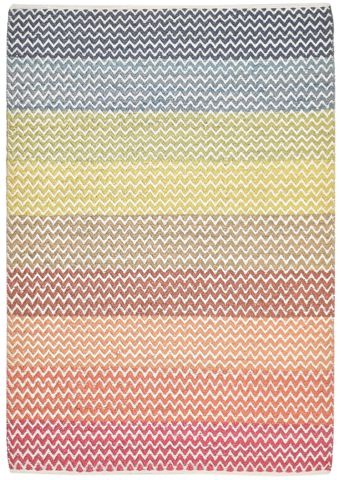 Jute Multi Color Rug 5' X 8' Modern Dhurrie Bohemian Chevron Room Size Carpet   7864479482005