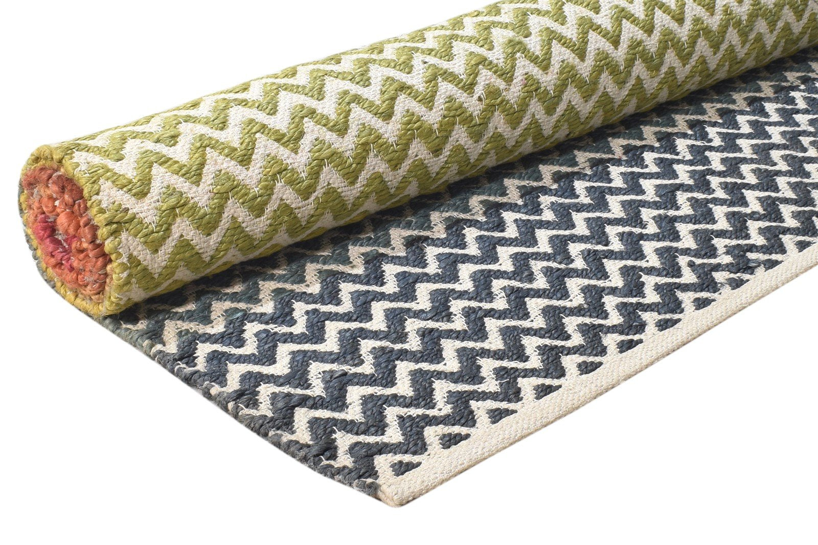 Fiann Jute Multi Color Rug 5' X 8' Modern Dhurrie Bohemian Chevron   7864479482005
