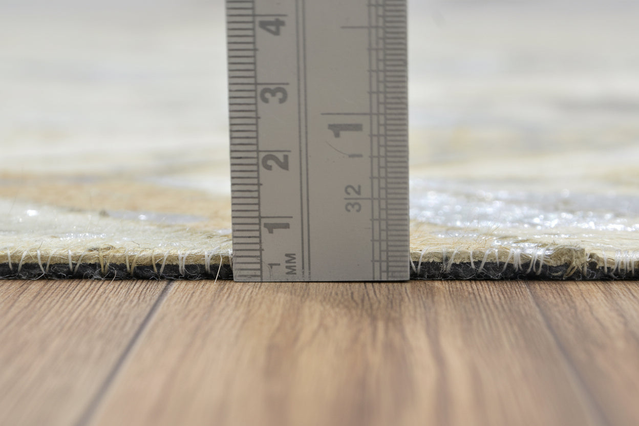 Kati Handmade Off-White Patchwork Leather Rug - Modern Chevron Cowhide Rug   9065168142485