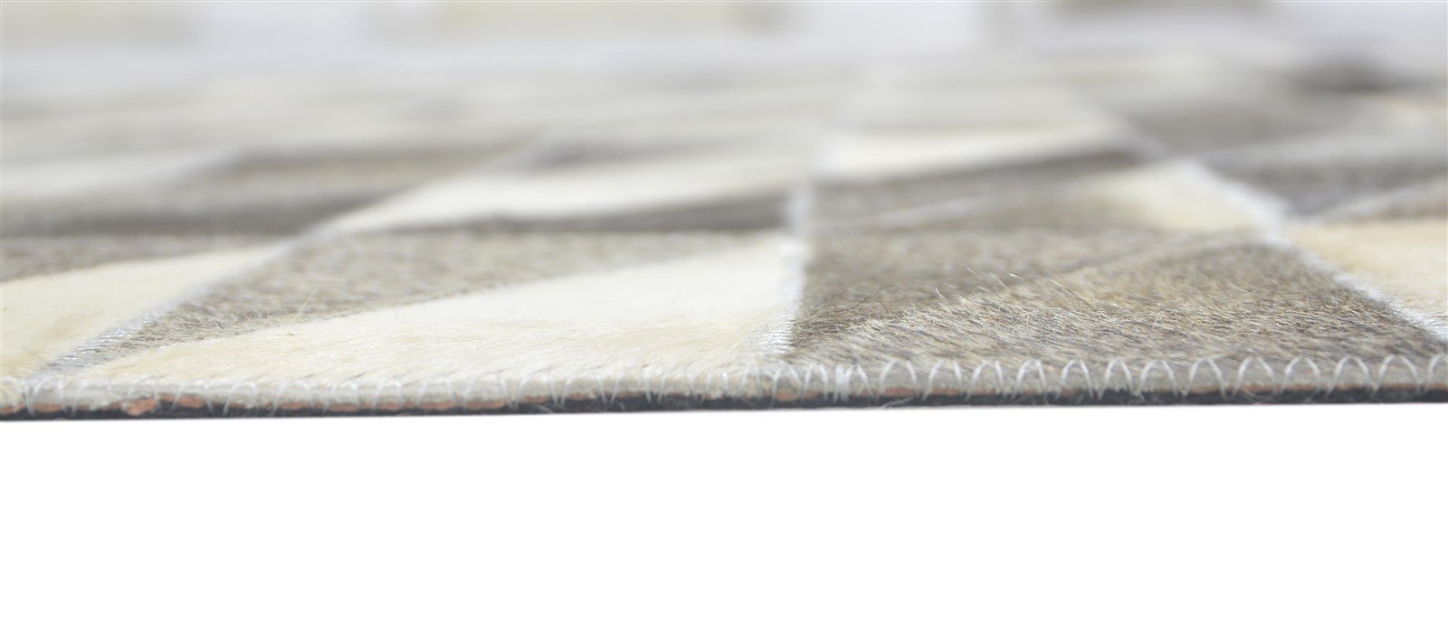 Leather Charcoal Rug 5X8 Modern Hand Woven Scandinavian Triangles Room Size   7860682817685